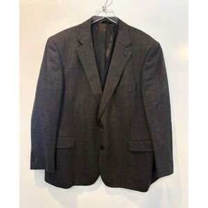 Gianfranco Ruffini Men's 46R‎ Dark Gray Herringbone Lambswool Blazer Sport Coat